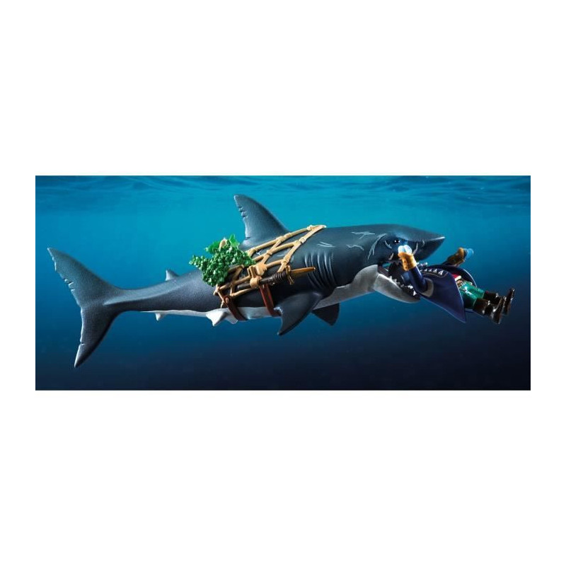 PLAYMOBIL 71793 Pirate and shark with articulated jaw