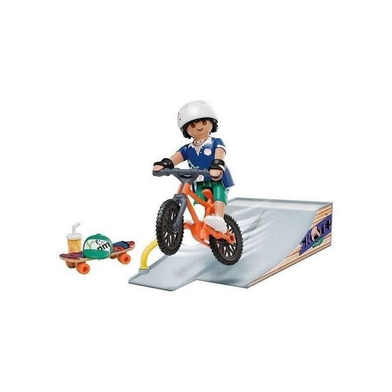 PLAYMOBIL 71798 Snowboarder with Slide Ramp