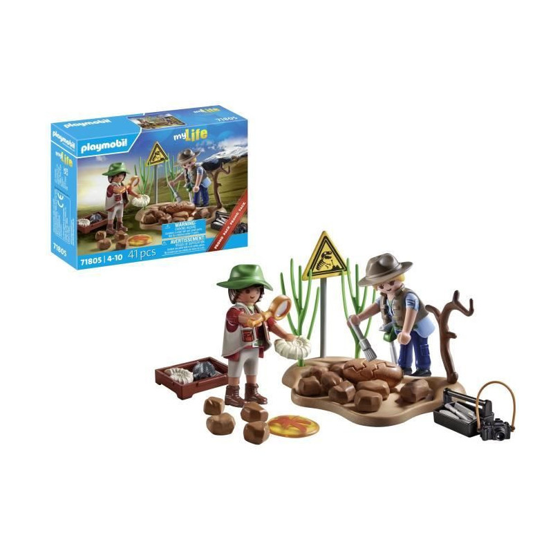 PLAYMOBIL 71805 Researchers and paleontological site with fossils, My