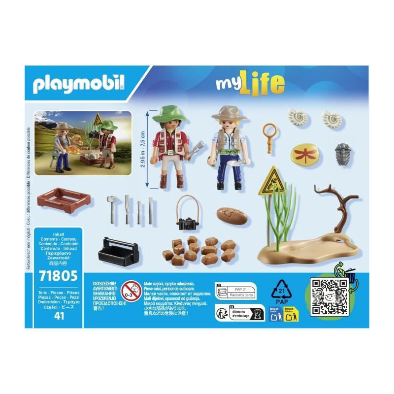 PLAYMOBIL 71805 Researchers and paleontological site with fossils, My