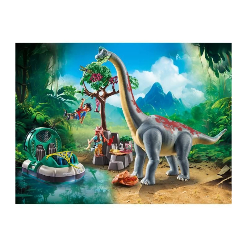 PLAYMOBIL 71819 Brachiosaurus, Explorers, Hovercraft