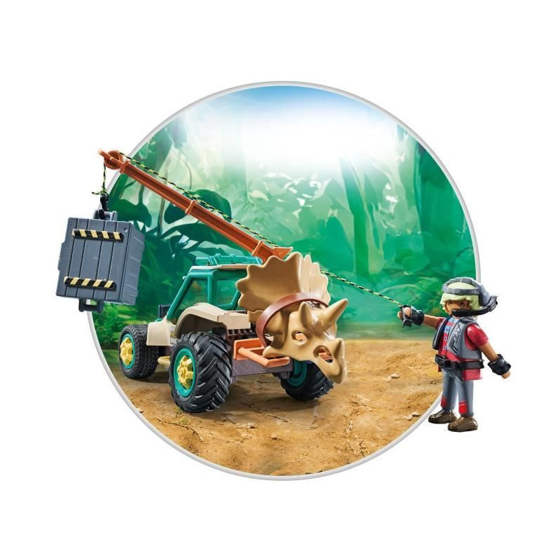 PLAYMOBIL 71820 Spinosaurus, Researcher and Vehicle with Swivel Crane,
