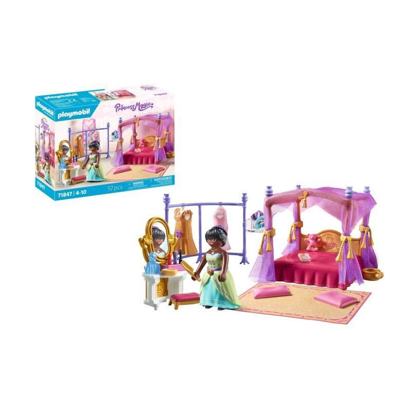 PLAYMOBIL 71847 Princess Bedroom with Four-Poster Bed