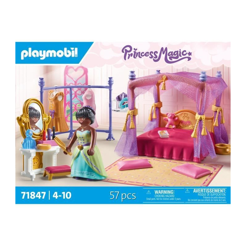 PLAYMOBIL 71847 Princess Bedroom with Four-Poster Bed