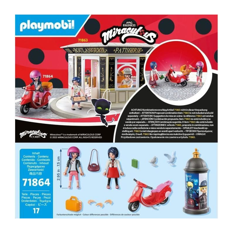 PLAYMOBIL 71864 Miraculous: Marinette on scooter & Kagami