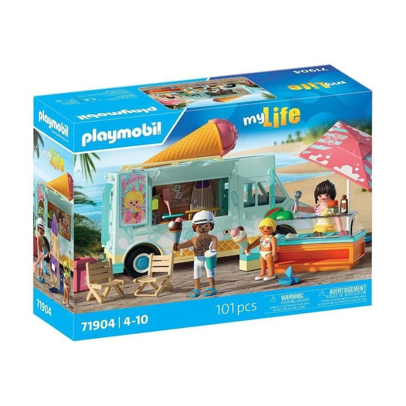 Playmobil 71904 Ice Cream Truck & 3 Figures, Beach Vacation