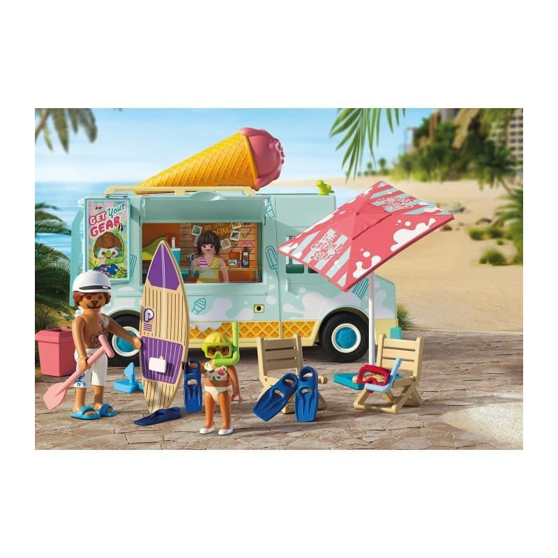 Playmobil 71904 Ice Cream Truck & 3 Figures, Beach Vacation