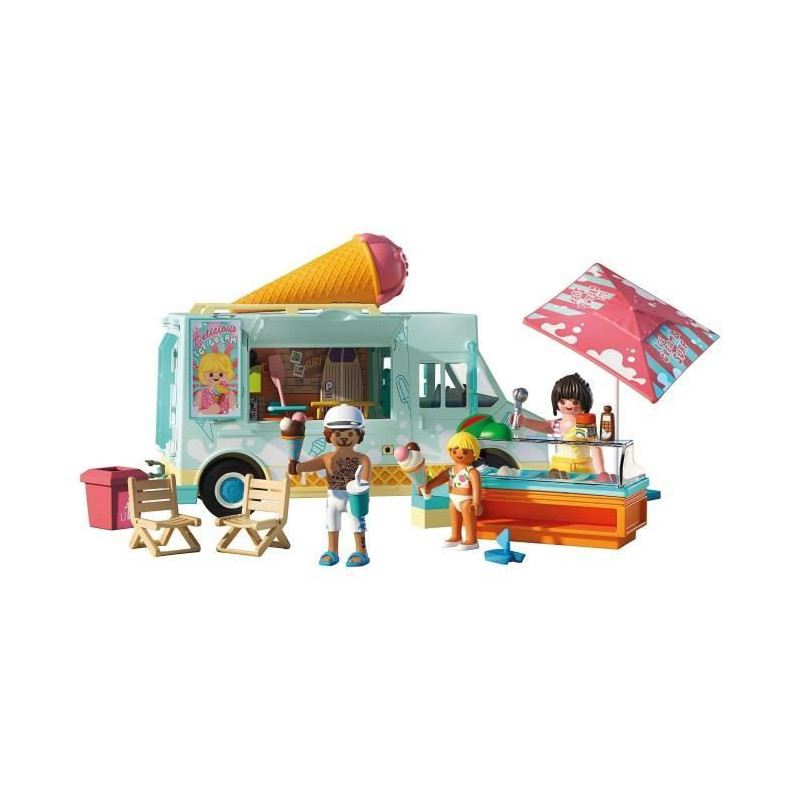 Playmobil 71904 Ice Cream Truck & 3 Figures, Beach Vacation