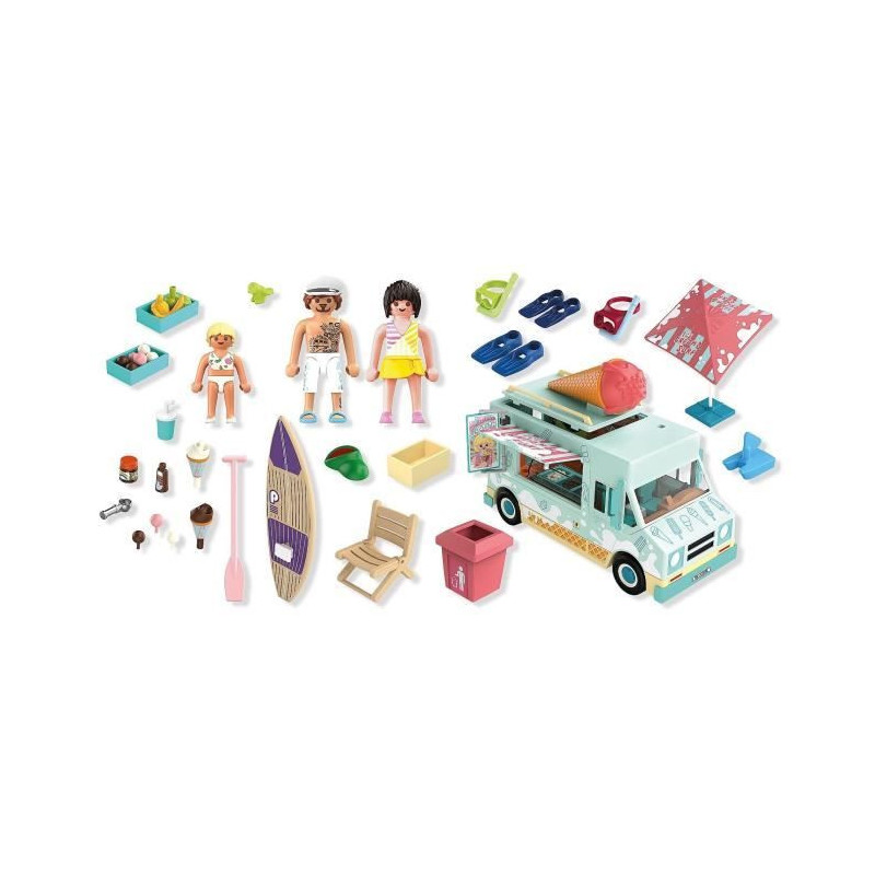 Playmobil 71904 Ice Cream Truck & 3 Figures, Beach Vacation