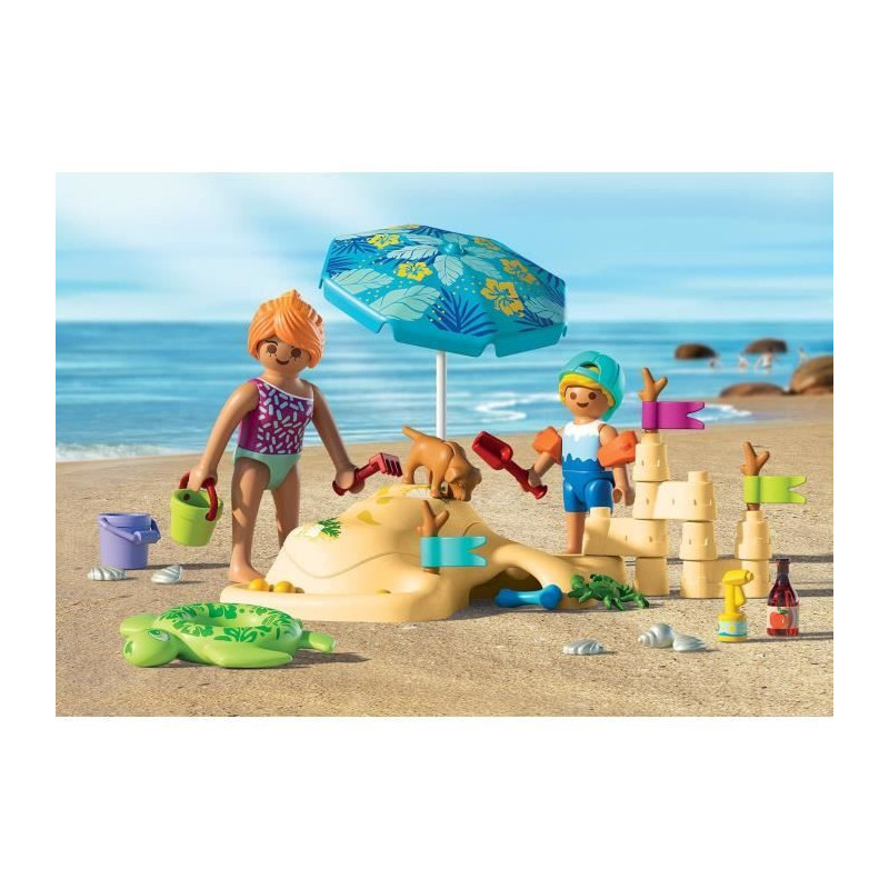 Playmobil 71906 Family Playing in the Sand at the Beach, Beach Holiday