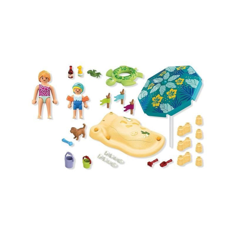 Playmobil 71906 Family Playing in the Sand at the Beach, Beach Holiday