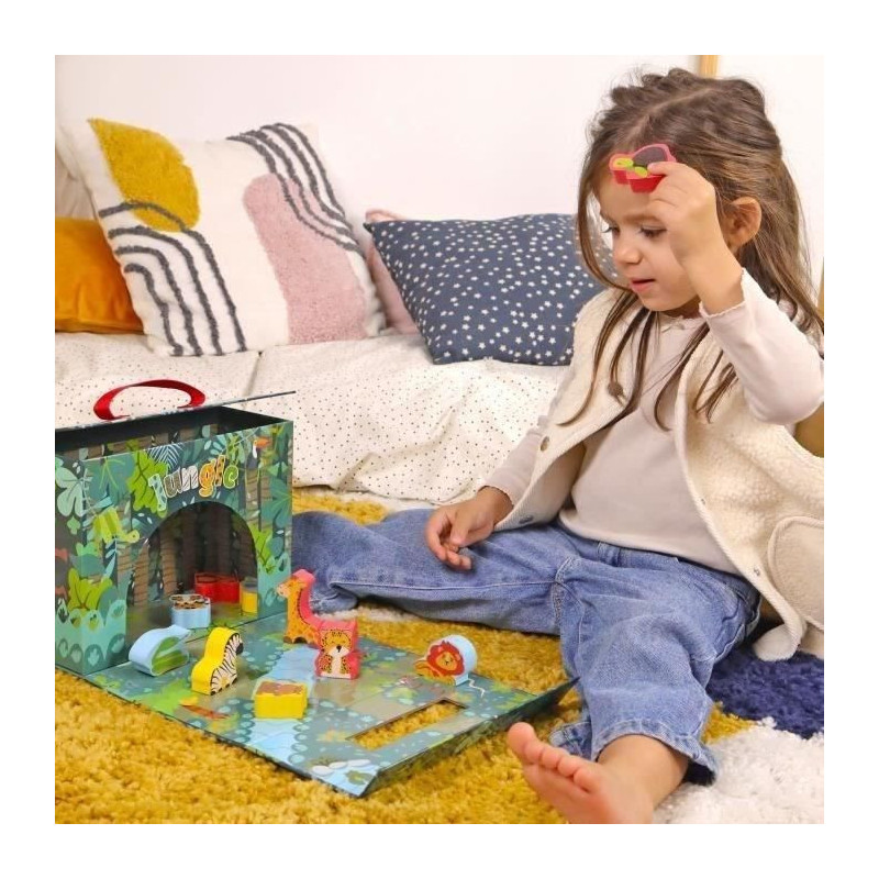 Safari Playhouse - PLANeTE BOIS - FSC - 10 Pieces - Children's Game -