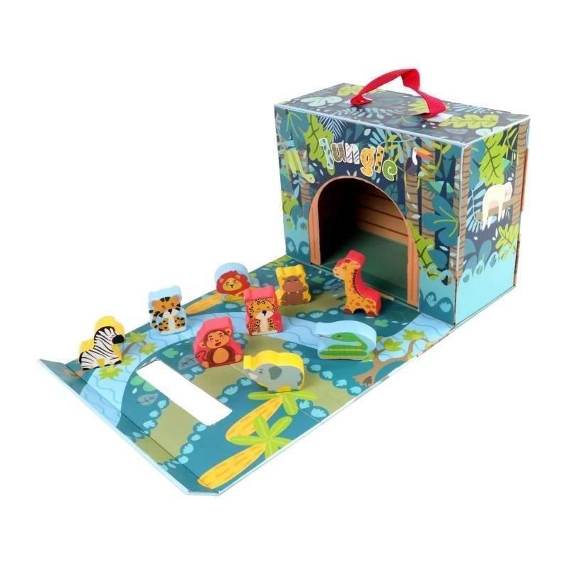 Safari Playhouse - PLANeTE BOIS - FSC - 10 Pieces - Children's Game -