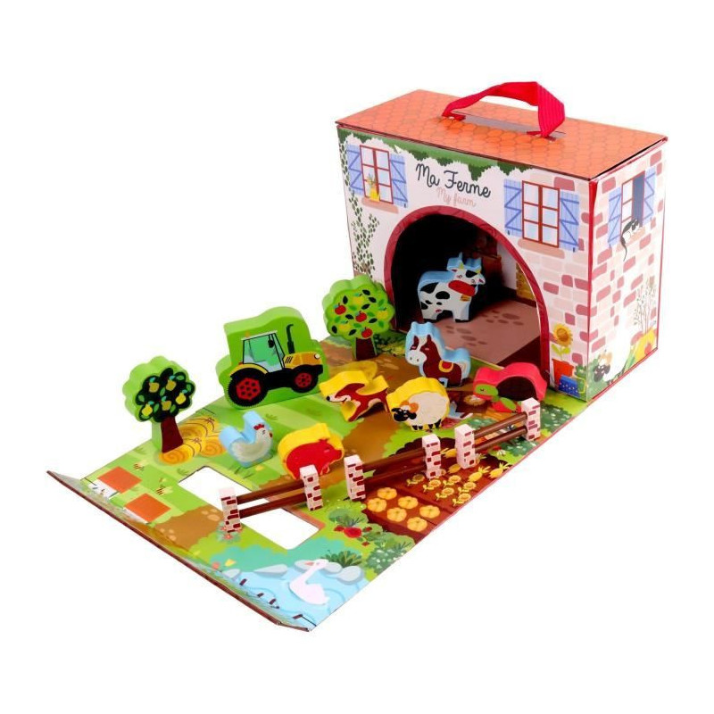 Farm Playhouse - PLANeTE BOIS - FSC - 12 Pieces - Children's Game - Fr