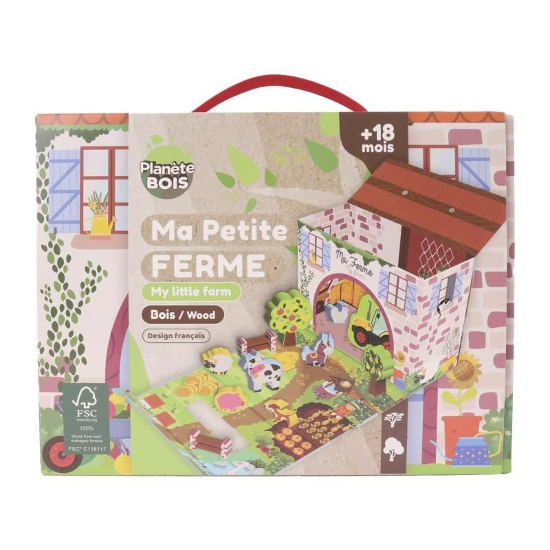 Farm Playhouse - PLANeTE BOIS - FSC - 12 Pieces - Children's Game - Fr