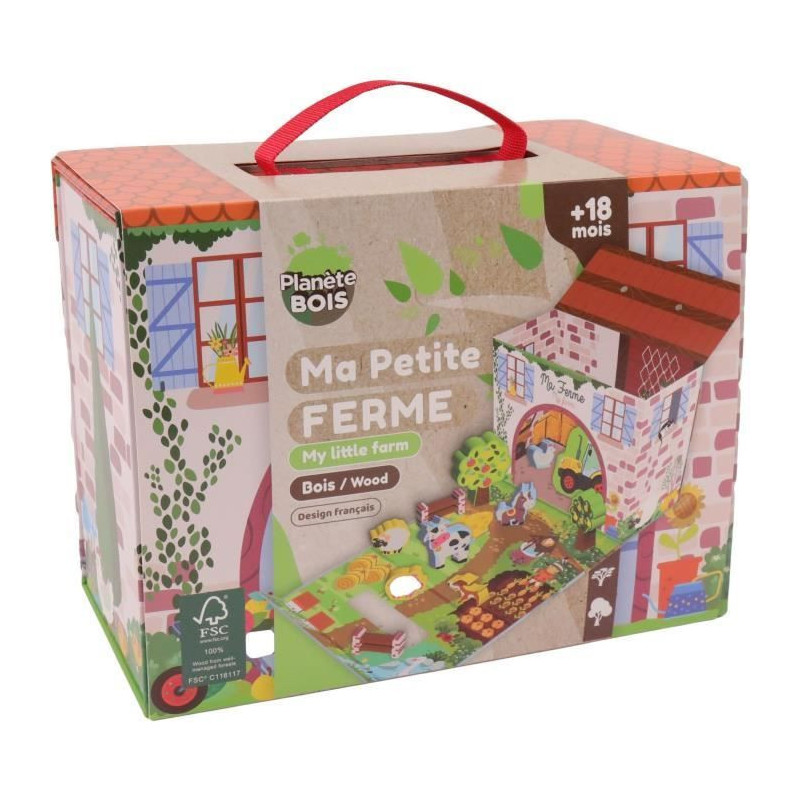 Farm Playhouse - PLANeTE BOIS - FSC - 12 Pieces - Children's Game - Fr