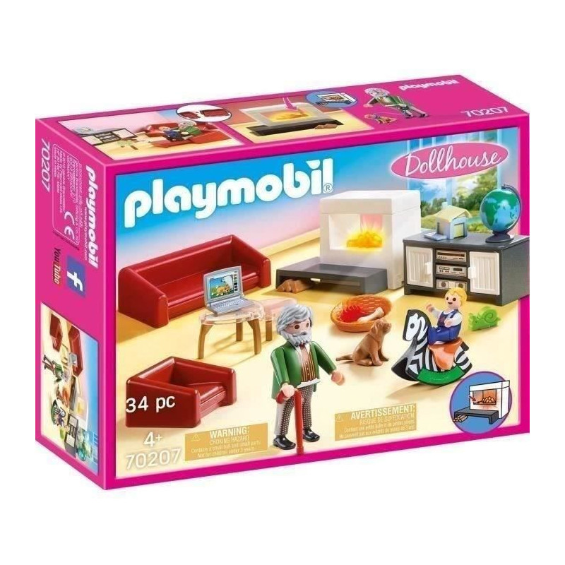 PLAYMOBIL 70207 - Living room with fireplace