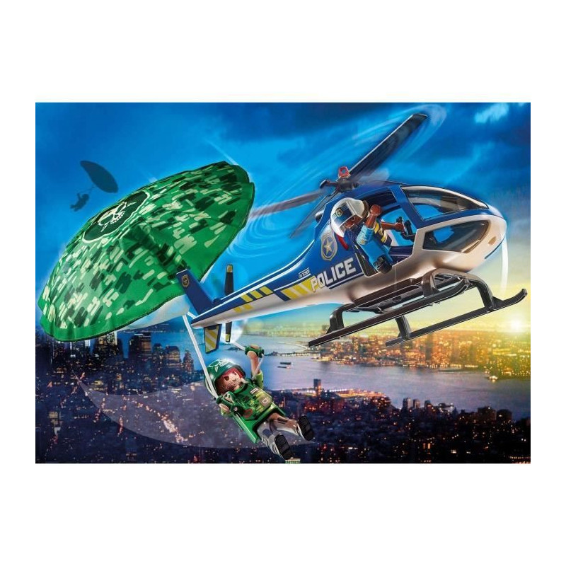 PLAYMOBIL - 70569 - Police Police helicopter and parachutist