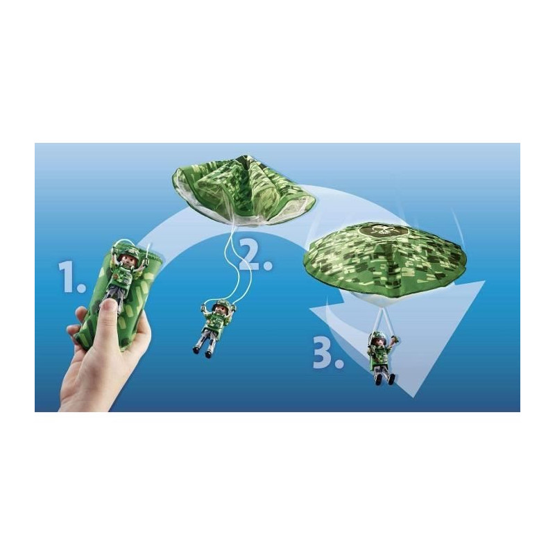 PLAYMOBIL - 70569 - Police Police helicopter and parachutist