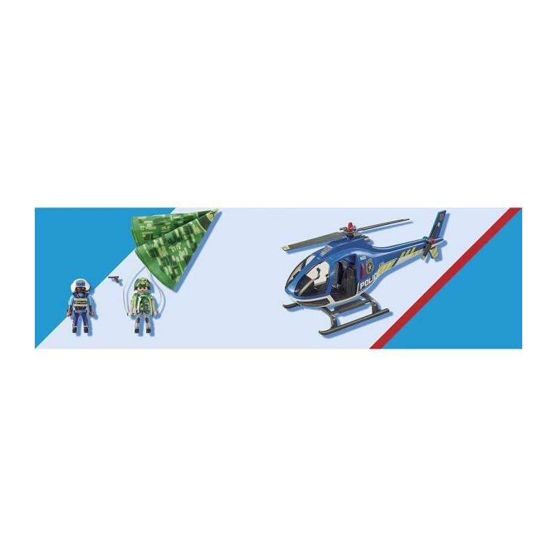 PLAYMOBIL - 70569 - Police Police helicopter and parachutist