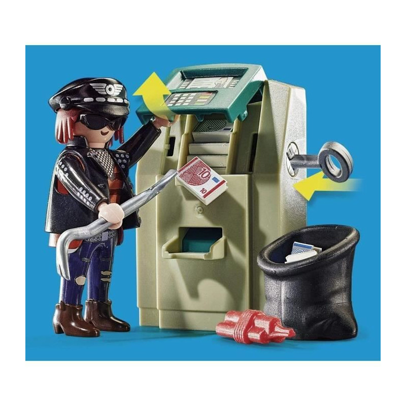 PLAYMOBIL - 70572 - Police Police Officer with Motorcycle and Thief