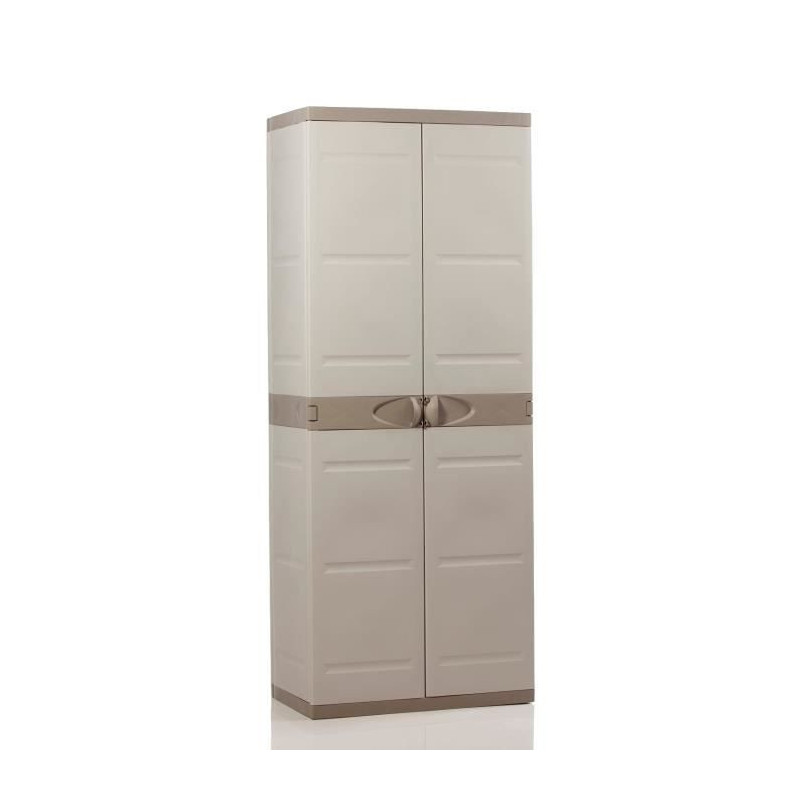 TITANIUM PLASTIKEN Wardrobe with 2 doors and shelves L70 x W44 x H176
