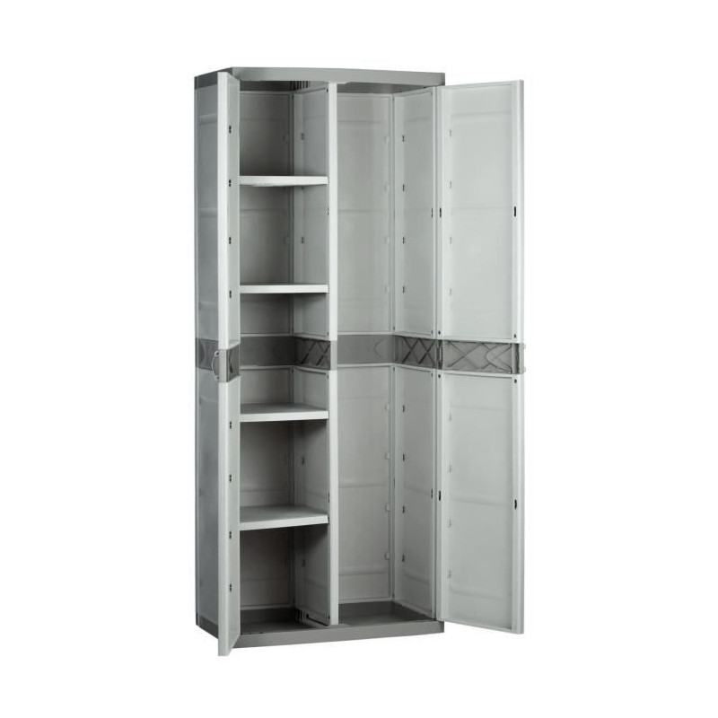 TITANIUM PLASTIKEN Wardrobe with 2 doors and shelves L70 x W44 x H176