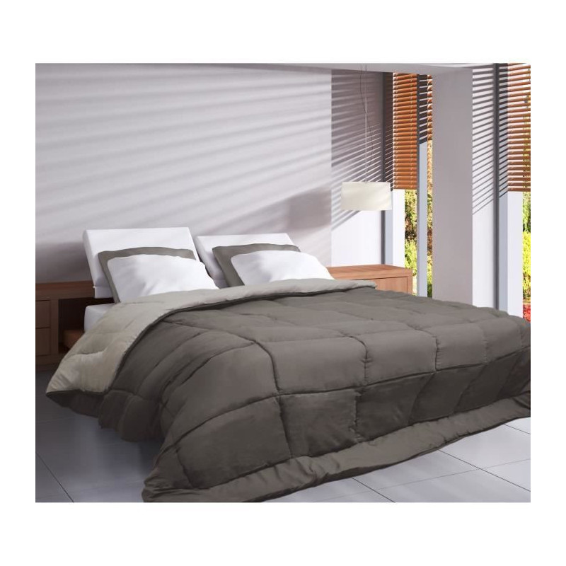 Calgary Hot duvet Microfiber 400g/m² Taupe & Lin 140x200cm