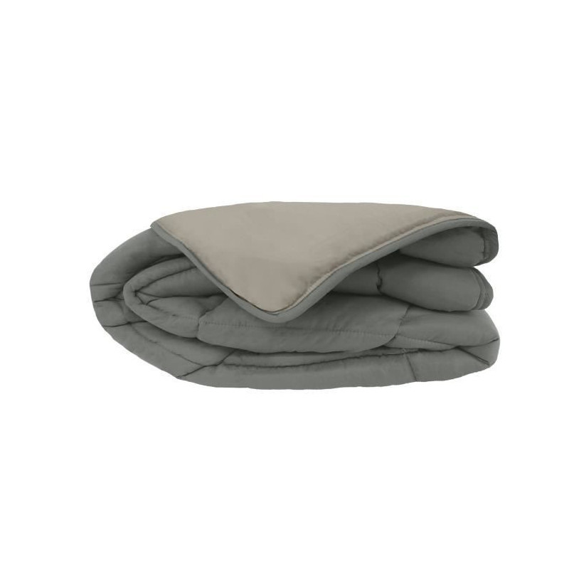 400g/m² microfiber duvet Calgary steel & silver 220x240cm