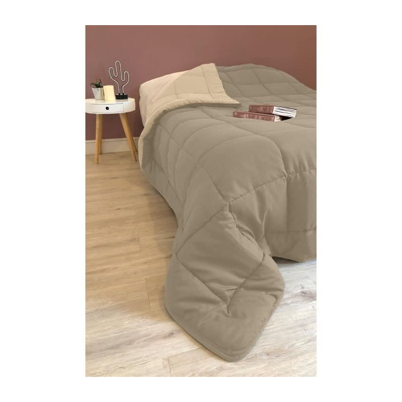 Calgary Hot duvet Microfiber 400g/m² Taupe & Lin 240x260cm