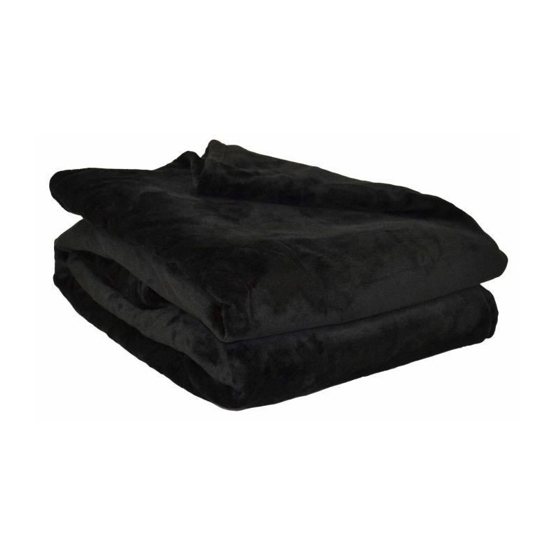 Plaid microflanelle 130x170 cm Noir