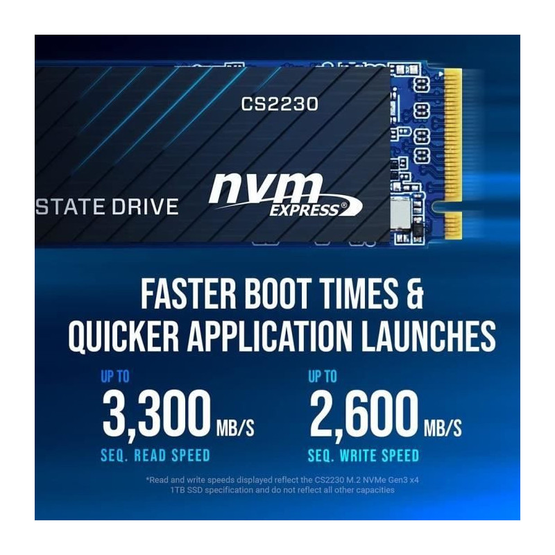 Internal hard drive SSD - M2 - NVME -500G - PCIE - CS2230