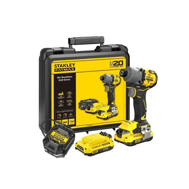 Impact Driver - STANLEY - SFMCF830D2K-QW - 203 Nm - 18V - 2 x 2 Ah Bat