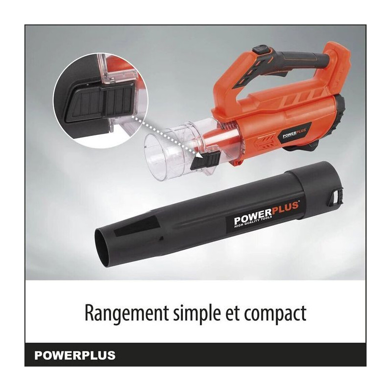 Dual Power blower of PowDPG7526 - 40 V battery sheets, leaves, 200 km/