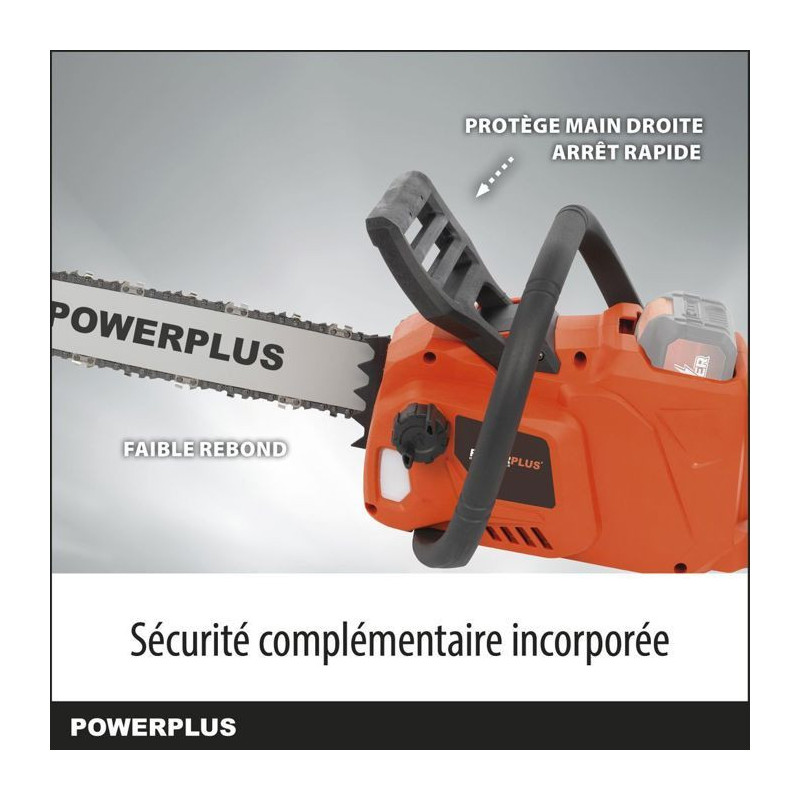 PowerPlus Dual Power Powdpg7576 - 40 V battery chainsaw, 350 mm guide,