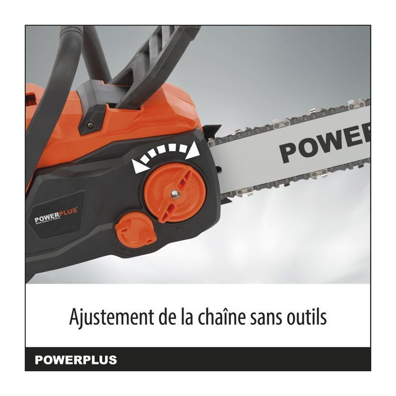 PowerPlus Dual Power Powdpg7576 - 40 V battery chainsaw, 350 mm guide,
