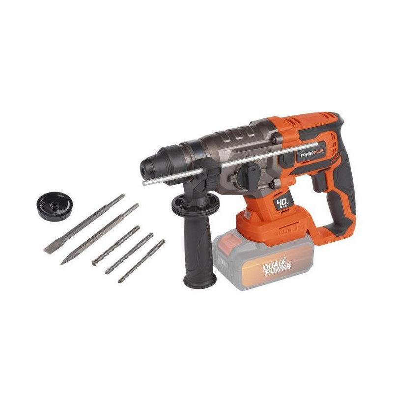 Wireless prank hammer 40V 5J SDS -Plus Brushless + 5 Accessories - Dua