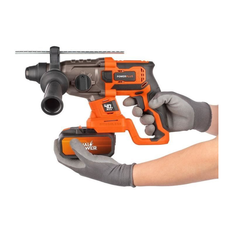 Wireless prank hammer 40V 5J SDS -Plus Brushless + 5 Accessories - Dua