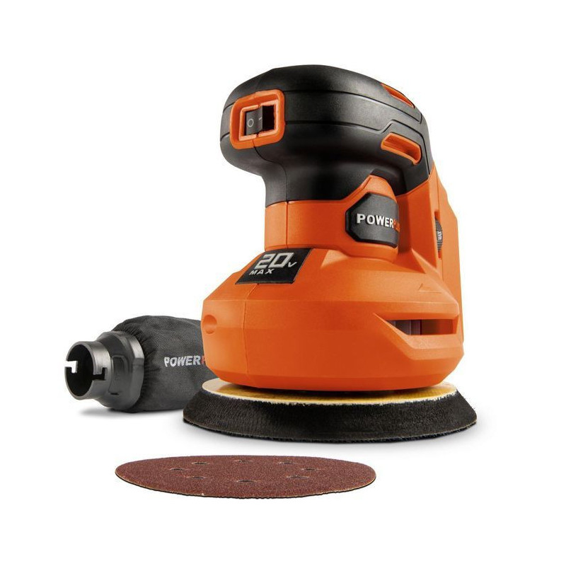 Wireless eccentric sander 20V Ø125 + 1x abrasive G80 - Dual Power Pow