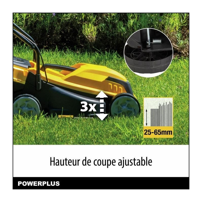 Electric lawn mower - POWERPLUS - POWEG62203 - 1000 W - 320 mm Ø - Wi