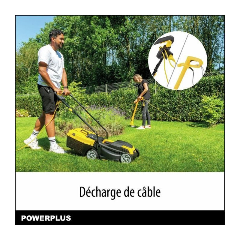 Electric Lawn Mower and Edger - POWERPLUS - POWXG62205T - 1300 W & 32