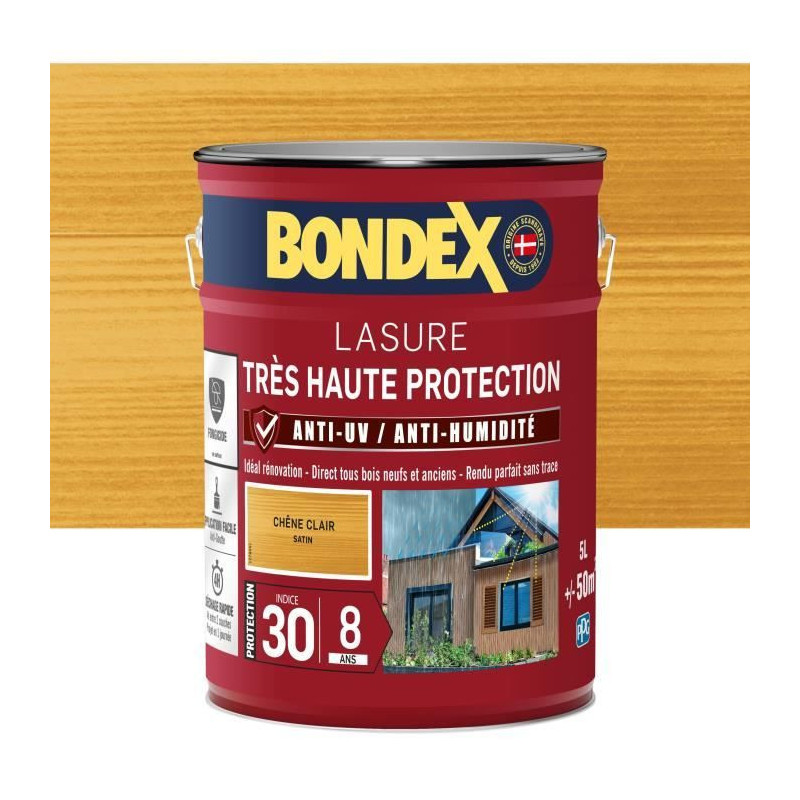very high protection wood stain 8 years light oak 5L Bondex
