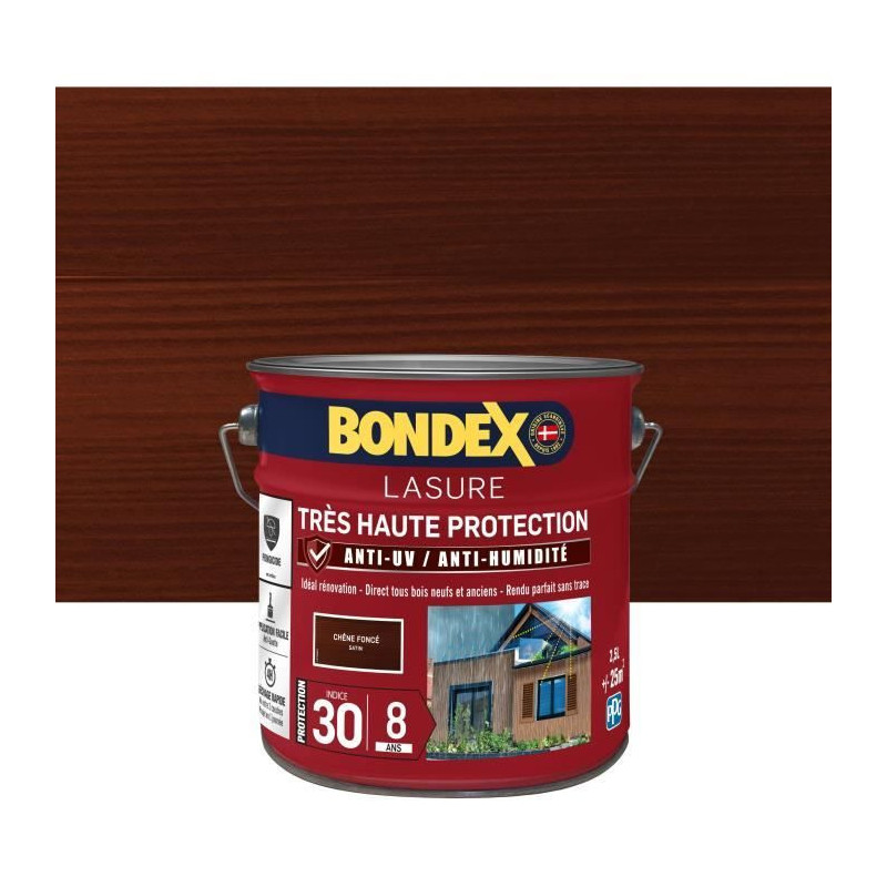 very high protection wood stain 8 years dark oak 2,5L Bondex
