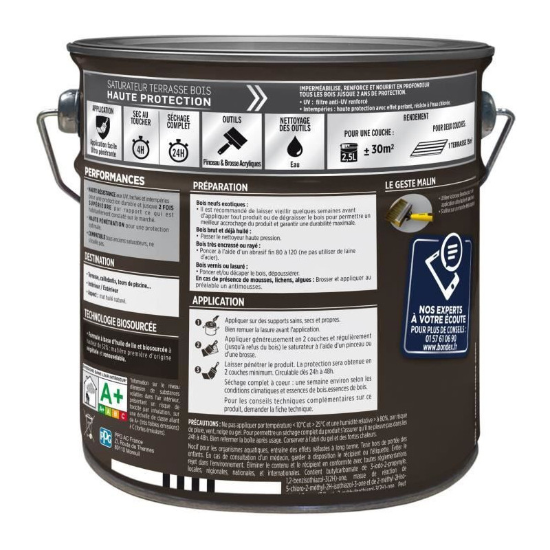 BONDEX - Saturator - Teak - Matt - 2.5L