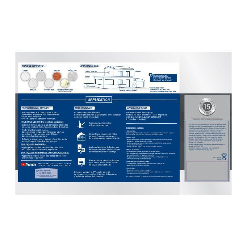RIPOLIN Facade paint in Meuliere tone 10L