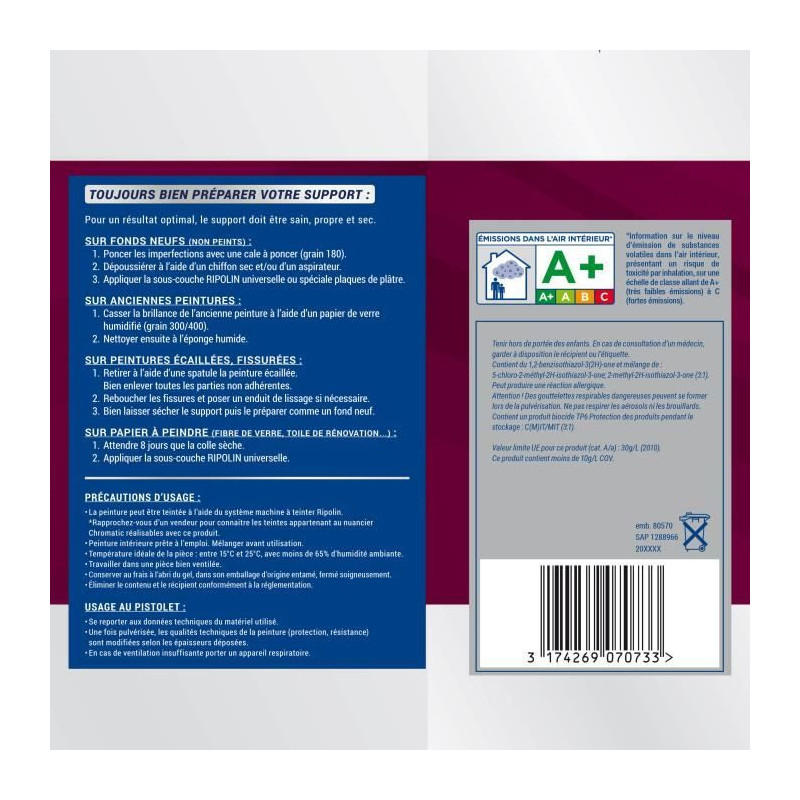 Extreme paint for walls and ceilings - Velvet white - RIPOLIN - 10 L