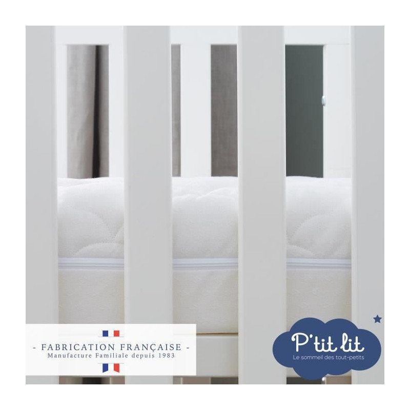 Air-conditioned baby mattress - 60x120x10 cm - Reversible - Removable