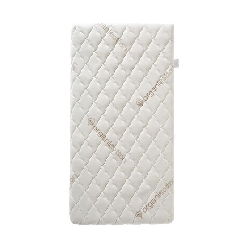 Organic Cotton Baby Mattress - 60x120x10 cm - 100% Cotton - Removable