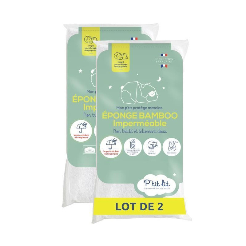 Set of 2 Bamboo Baby Mattress Protectors - for Moses Basket, Carrycot,