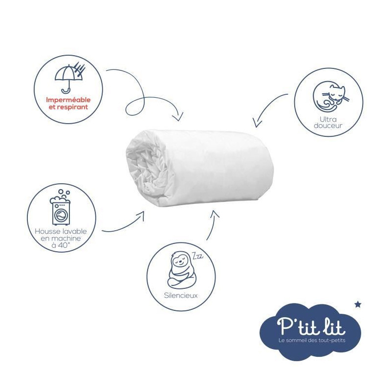 Set of 2 Bamboo Baby Mattress Protectors - for Moses Basket, Carrycot,